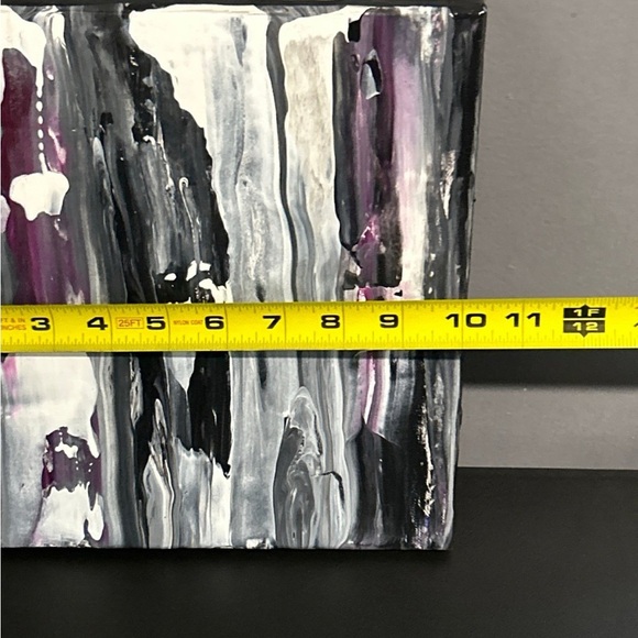 Hand Painted Original Painting Acrylic Canvas 10 X 10 Titled Leather  & Lace‎ - Picture 8 of 14